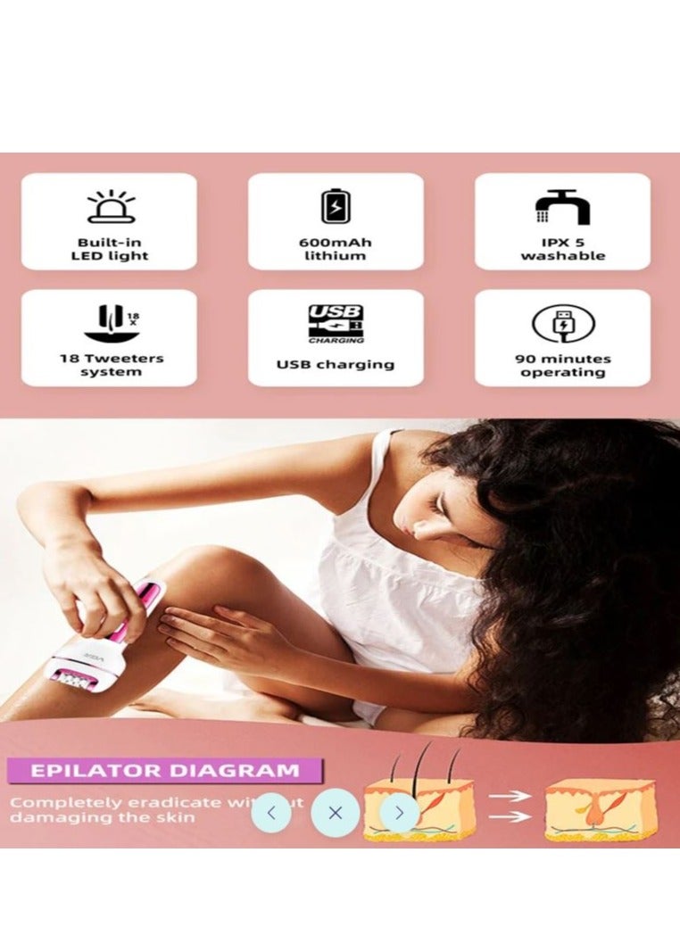 VGR Silk epil 3 in 1 Hair Removal Machine V-732 Pink  - Image 3