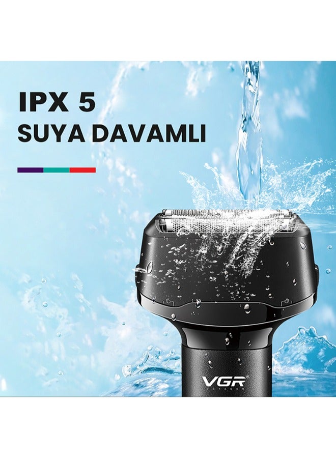 VGR High Quality Trimmer Waterproof Ipx5 Electric Rechargeable V-371 black - Image 3