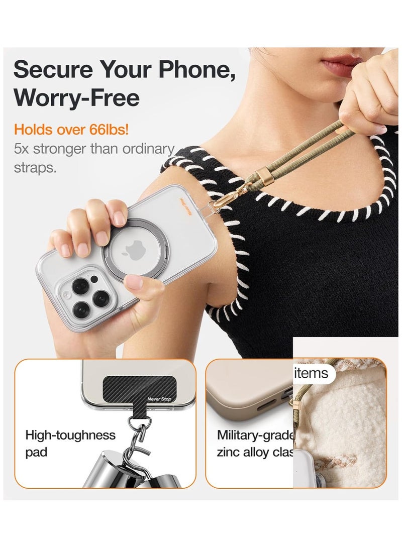 Crossbody Phone Lanyard Strap – Adjustable Anti-Theft Neck And Shoulder Strap, Universal for iPhone 17 Pro Max/17 Pro/All iPhones And Samsung Mobiles with 2 Phone Tabs - Blue - Image 3