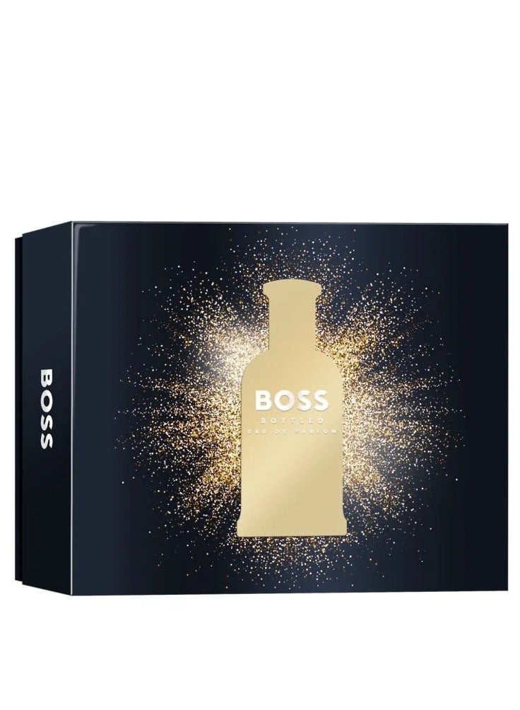 HUGO BOSS Bottled Gift Set For Men Eau de Parfum + Travel Spray + Shower Gel 100+10+100ml - Image 3