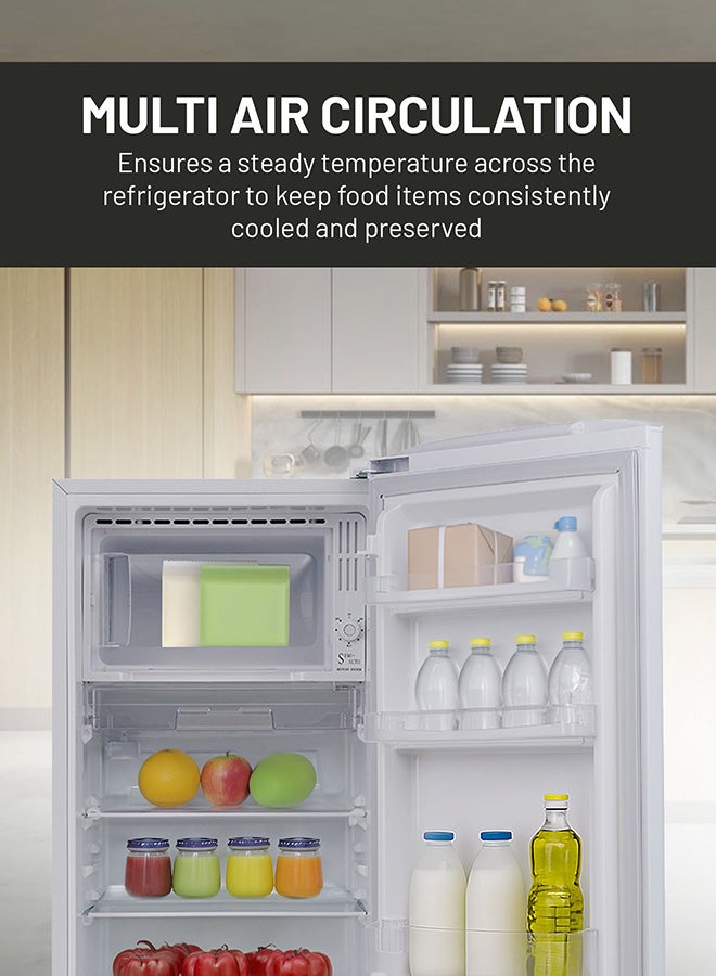 عفرا Refrigerator, Single Door, 195L, Manual Defrost, Silent Mode, High Efficiency Compressor AF-1700SDWH White - Image 2