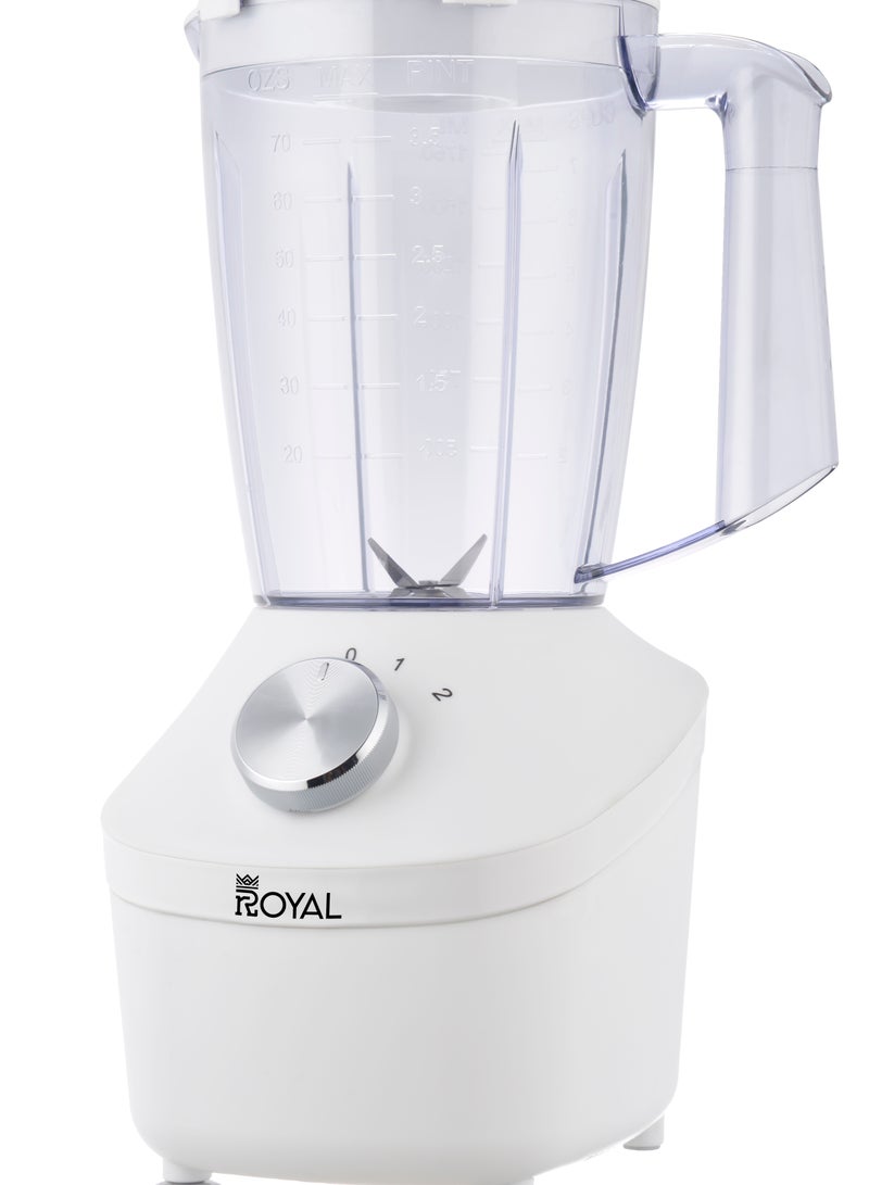 Royal 3-in-1 Countertop Blender 1.75L 400W 2 Speed with Pulse Function – RA-BG160 White 1.5 L 400 kW RA-BG160 WHITE - Image 3