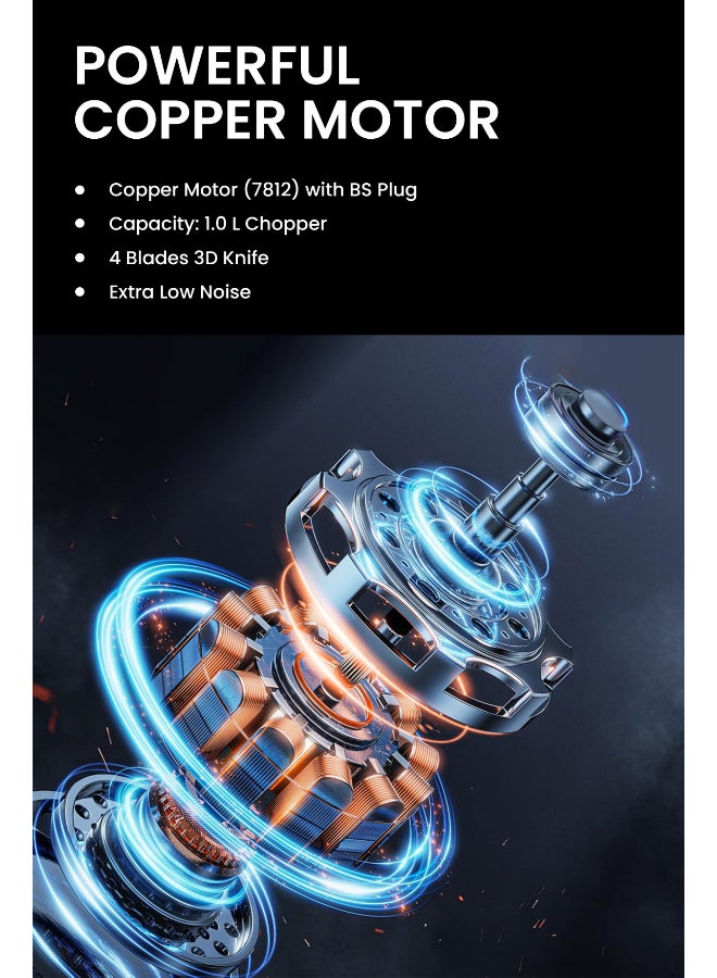 Royal 4 In 1 Hand Blender - 1.0L Capacity - Cup Size: 900ML - 400W with BS Plug - RA-HB1375 RA-HB1375 - Image 3