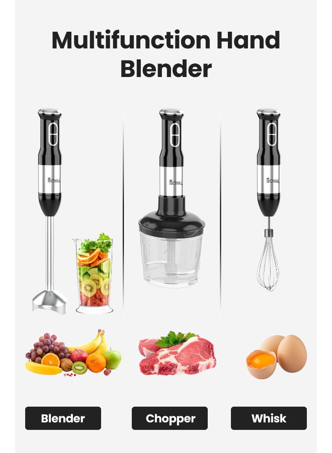 Royal 4 In 1 Hand Blender - 1.0L Capacity - Cup Size: 900ML - 400W with BS Plug - RA-HB1375 RA-HB1375 - Image 4