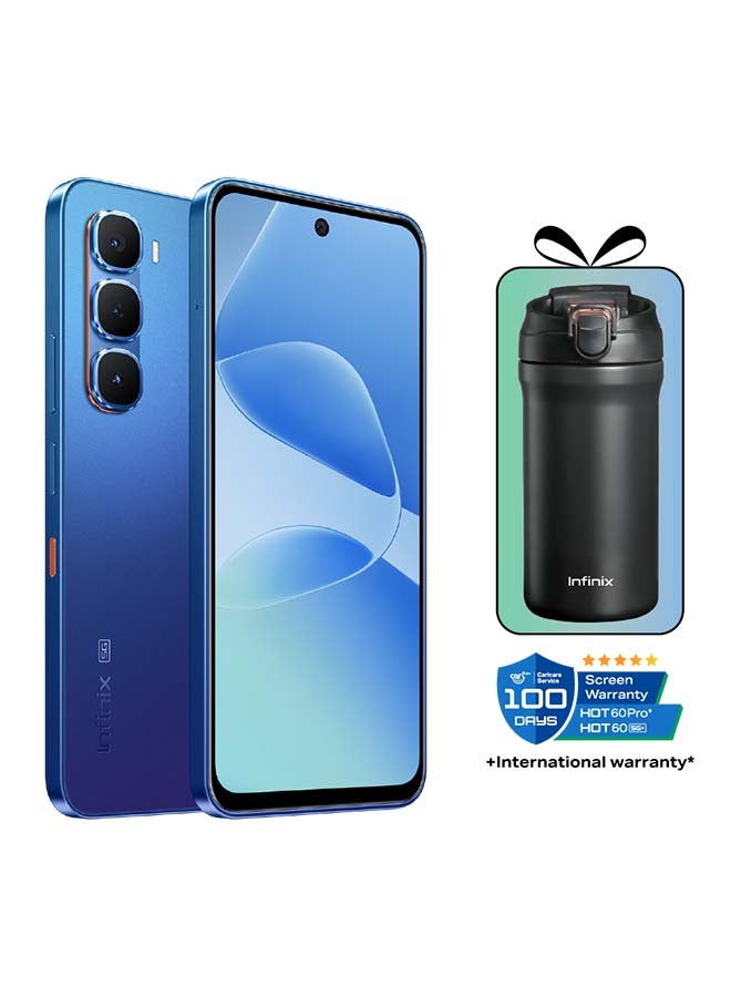 Infinix Hot 60 5G+ 8GB RAM 256GB Shadow Blue With Gifts (Coffee Cup And Screen Warranty) - KSA Version  - Image 1