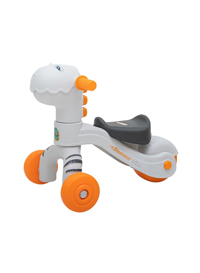 مون دراجة توازن للأطفال على شكل ديناصور مع مساحة تخزين أمامية - 12-36 شهر، رمادي - Image 1