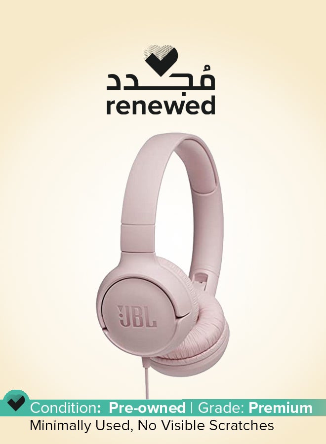جي بي إل Renewed - Tune 500 Wired On-Ear Headphones pink - Image 1