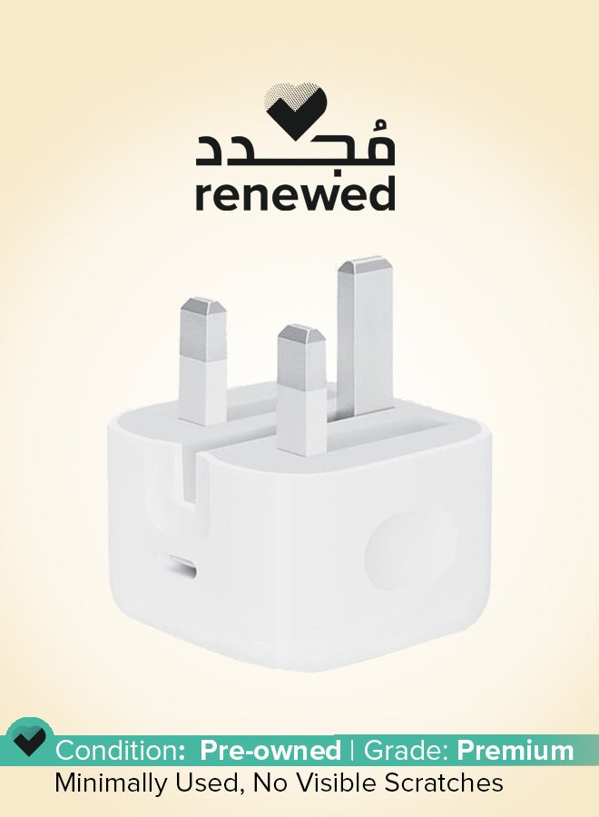 Apple Renewed - 20W USB-C 3-Pin Power Adapter white  - Image 1