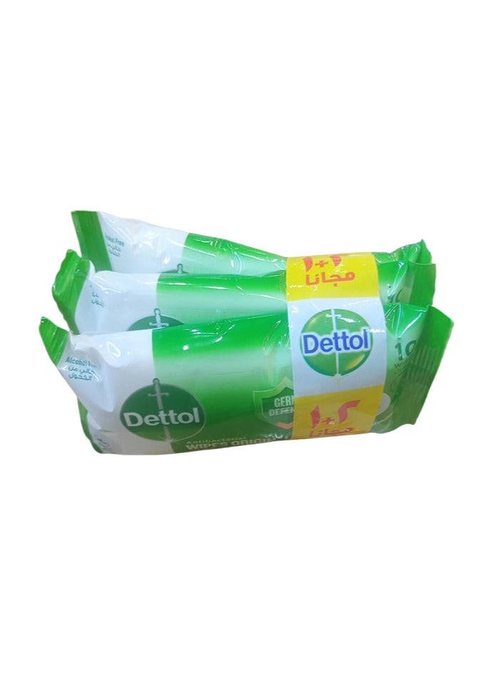 ديتول Antibacterial Wipes Original Pack of 3 clear