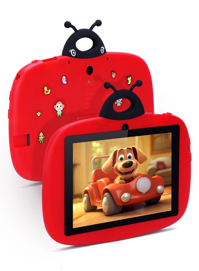 C idea 7 Inch Tablets for Kids, Android 12 Kids Tablet Age 2-5,4GB+32GB, Iwawa Pre-Installed Small Smart Kids Tablets for Girls Boys Children Educational Red - Image 1