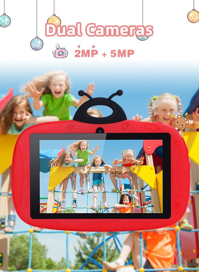 C idea 7 Inch Tablets for Kids, Android 12 Kids Tablet Age 2-5,4GB+32GB, Iwawa Pre-Installed Small Smart Kids Tablets for Girls Boys Children Educational Red - Image 5