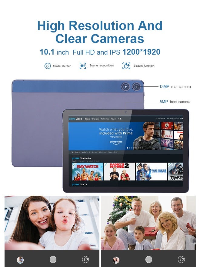C idea C idea 10.1" Tablet,Android 12 Tablet 8GB RAM 128GB ROM Real (TF 1TB),1920 * 1200 Full HD Screen|Unisoc T606 8 Core CPU|2.4G/5G WiFi|8MP+13MP Camera|6000mAh Long Battery,Face Unlocked(Gray) - Image 5