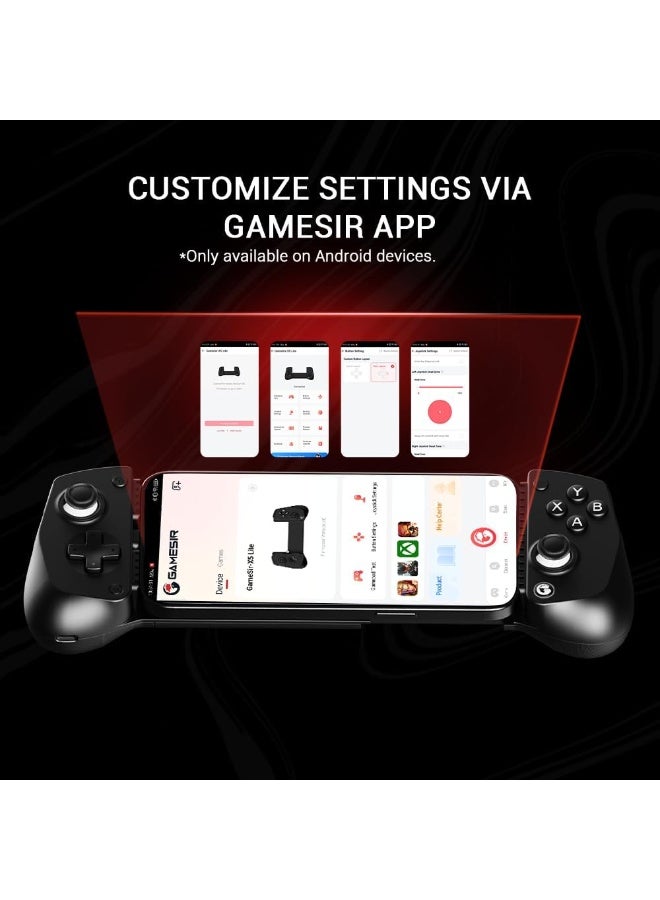 GameSir X5 Lite Type-C Mobile Gaming Controller for iPhone (USB-C), Android & HarmonyOS Phones,Lightweight Design, Hall Effect Sticks, Supports Radiator & Pass-Through Charging - Image 4