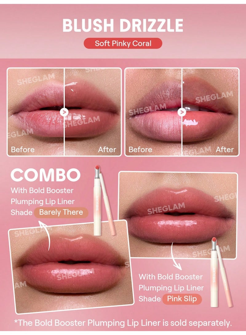 SHEGLAM Bold Booster Lip Plumper-Blush Drizzle 1.5g Blush Drizzle - Image 2