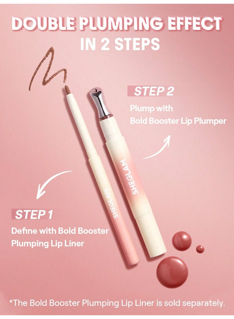 SHEGLAM Bold Booster Lip Plumper-Blush Drizzle 1.5g Blush Drizzle - Image 3