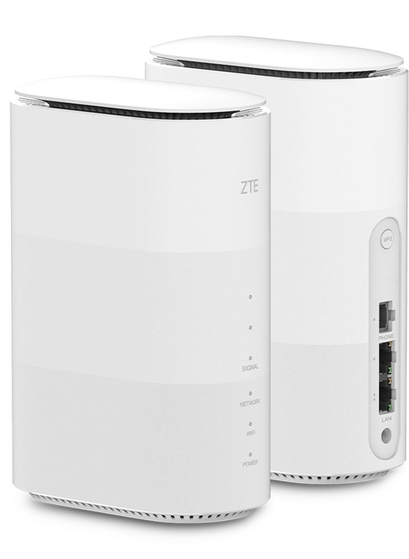 ZTE G5B 5G Fast WiFi6 Unlocked Wireless Home Router, Mobile Broadband Device, Premium Design with Low Power Consumption, No Configuration Required, Parental Control, Easy Management - White  - Image 3
