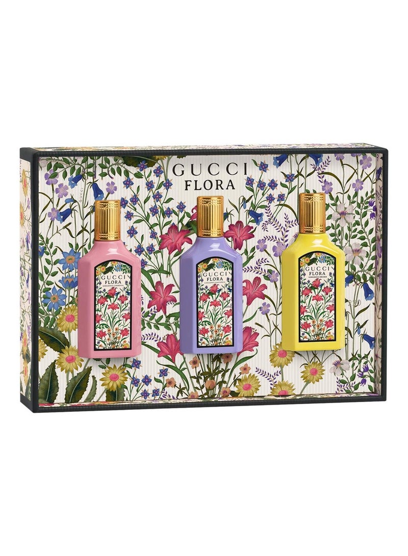 GUCCI Mini Flora Eau De Parfum Perfume Trio Set 5ml