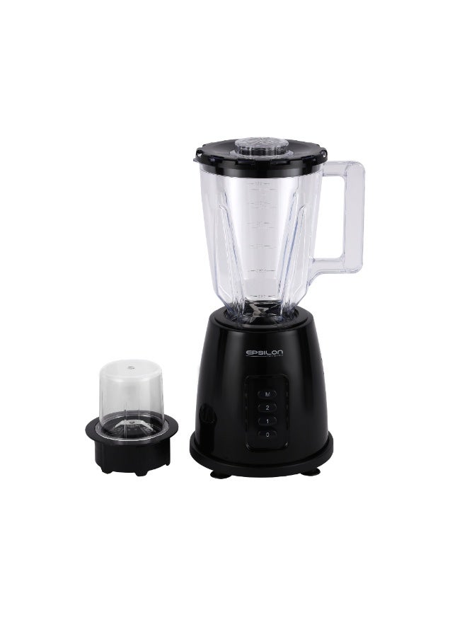 KRYPTON 2-in-1 Kitchen Blender – 350W Power, Transparent Jar, Grinder Attachment, Overheat Protection – Perfect for Smoothies, Chutneys, Spices, and More 1.5 L 350 W ENB1468 Black - Image 1