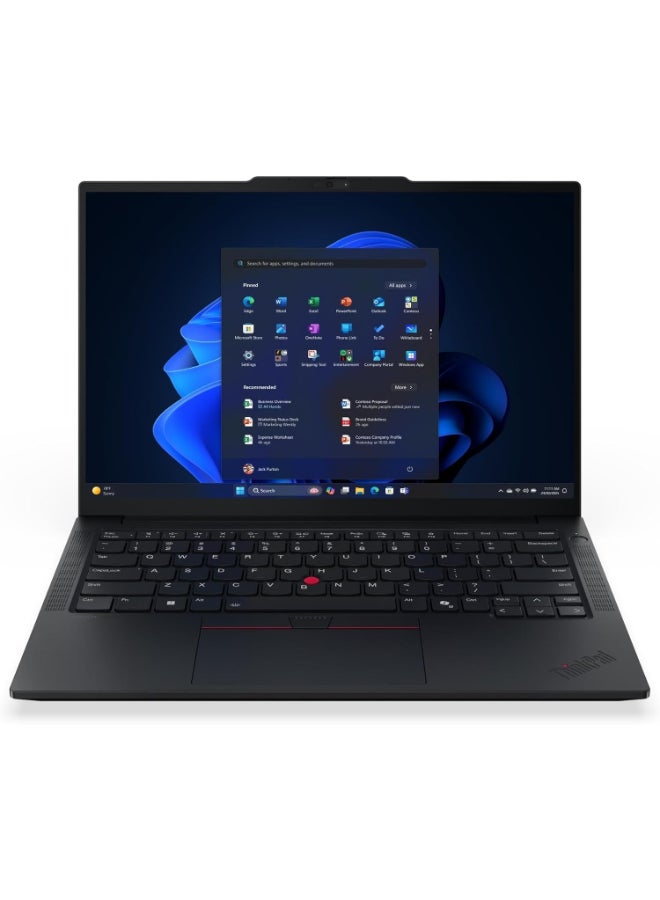 Lenovo ThinkPad E14 Gen 7 Business Laptop With 14 Inch WUXGA (1920x1200) Display, Intel Core Ultra 7 255H Processor/16GB RAM DDR5/512GB SSD/Intel Arc 140V Graphics/Windows 11 Pro English Black - Image 1
