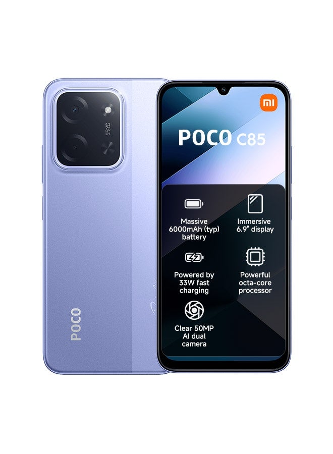 Xiaomi POCO C85 Dual SIM Purple 8GB RAM 256GB 4G - Global Version - Image 1