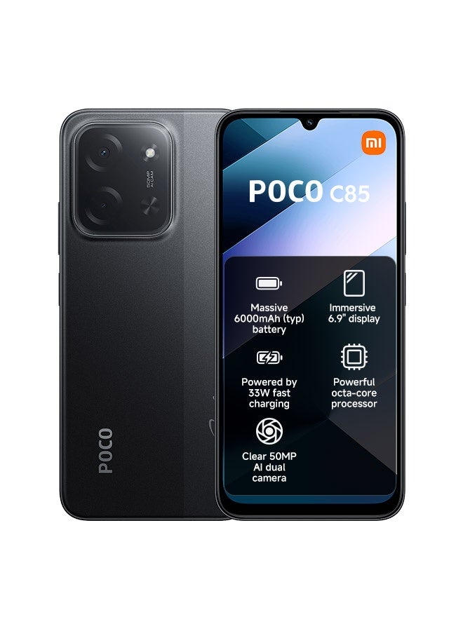 POCO C85 ブラック 6GB RAM 128GB ROM Buy Xiaomi Poco C85 LTE 6GB RAM 128GB Black poco-c85-128-black