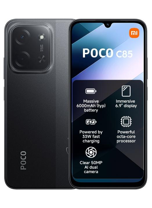 Xiaomi POCO C85 Dual SIM Black 8GB RAM 256GB 4G - Global Version - Image 1