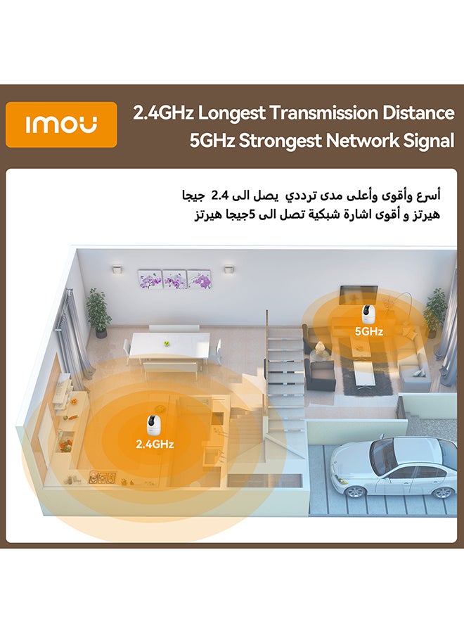 IMOU 3MP Security Camera for Home, Indoor Camera with Call Button, 2K CCTV Camera for Home, UHD Wifi Camera,Surveillance Camera with 2.4GHz& 5GHz Dual-Band(Ranger 2C Pro 3MP)  - Image 4
