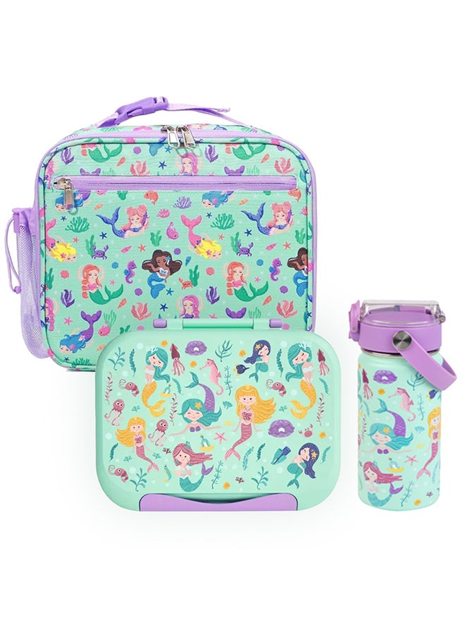 Moon Marmita Kids Lunch Box Set with Insulated Bottle & Bag – Leakproof, BPA-Free, Microwave & Dishwasher Safe  -Mermaid - Image 1