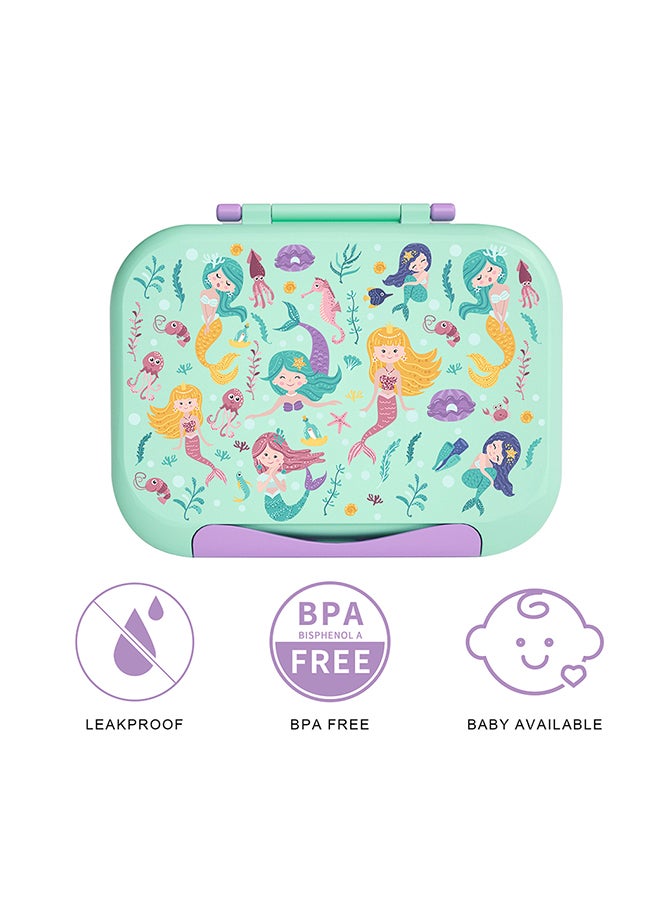 Moon Bentoza Kids Lunch Box –  Leak-Proof Compartments,Microwave Safe,for Toddlers Ages 3–6 -Mermaid - Image 3