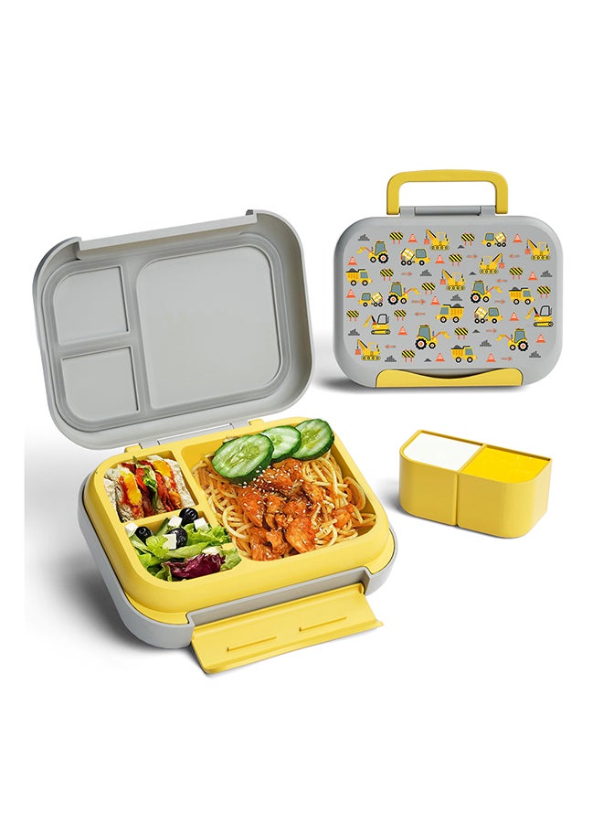 Moon Bentoza Kids Lunch Box –  Leak-Proof Compartments,Microwave Safe,for Toddlers Ages 3–6 -Vehicle - Image 2