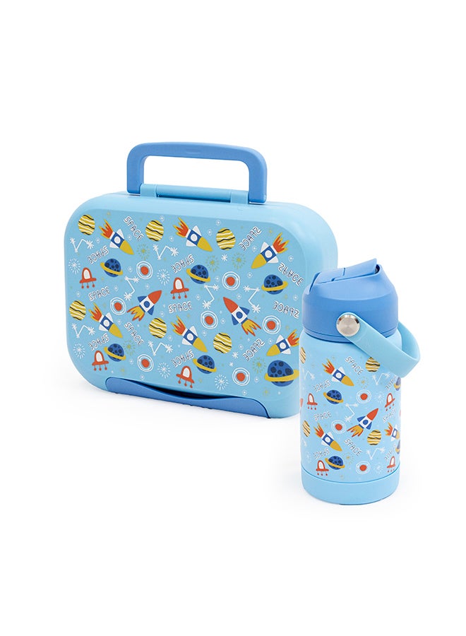 Moon Marmita Kids Lunch Box Set with Insulated Bottle & Bag – Leakproof, BPA-Free, Microwave & Dishwasher Safe – Rocket - Image 3