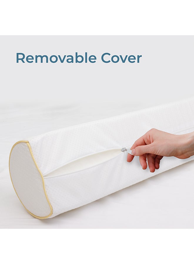 مون Organic Toddler Half Moon Bed Bumper –  Pack of 1 – White - Image 2