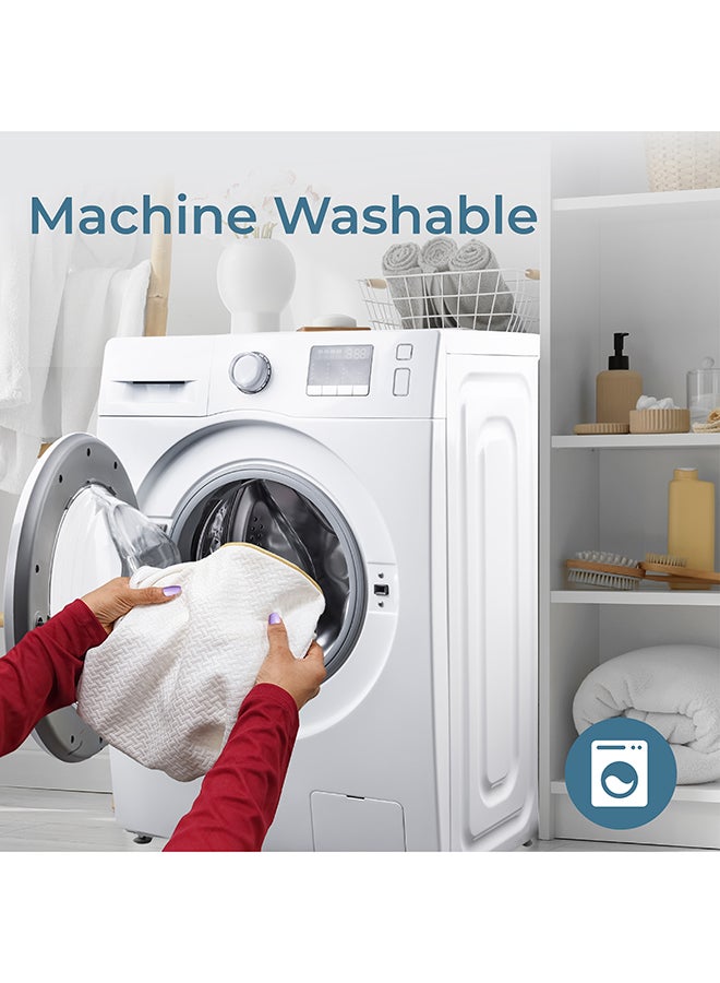 مون Organic Toddler Half Moon Bed Bumper –  Pack of 1 – White - Image 3