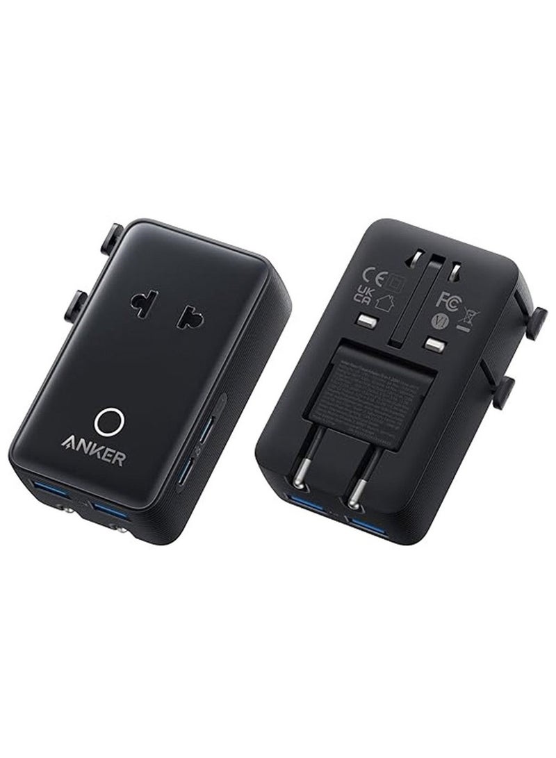 Anker 5-Port Nano Travel Power Adapter With 1 AC And 2 USB-A 2 USB-C Ports Smart Temperature Control Black  - Image 2