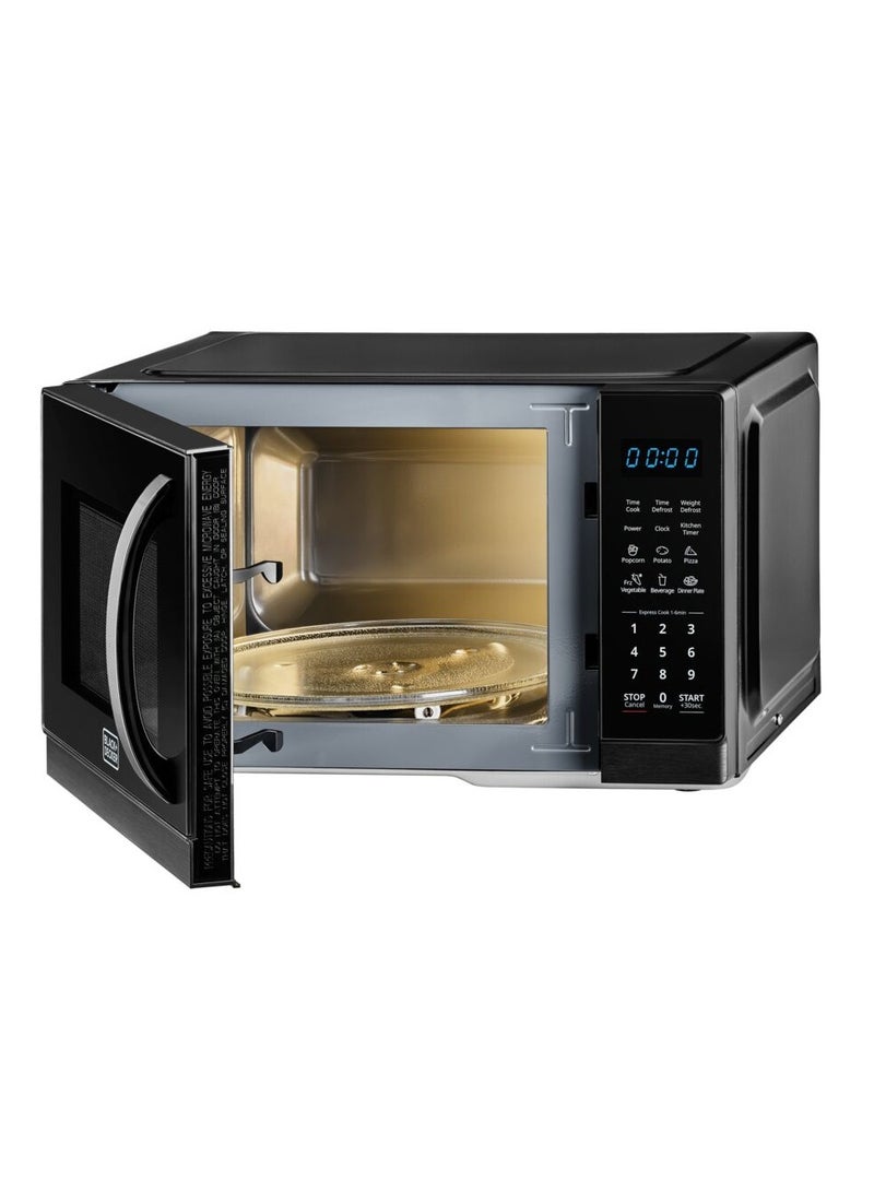 BLACK+DECKER 25L Digital Microwave Oven with LED Display, 6 Auto Programs, 11 Power Levels, Child Lock, and Memory Function, 2 Years Warranty 25 L 900 W MZ2500P-B5 Black - Image 2