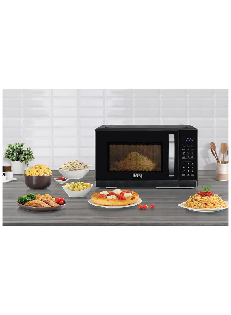 BLACK+DECKER 25L Digital Microwave Oven with LED Display, 6 Auto Programs, 11 Power Levels, Child Lock, and Memory Function, 2 Years Warranty 25 L 900 W MZ2500P-B5 Black - Image 3