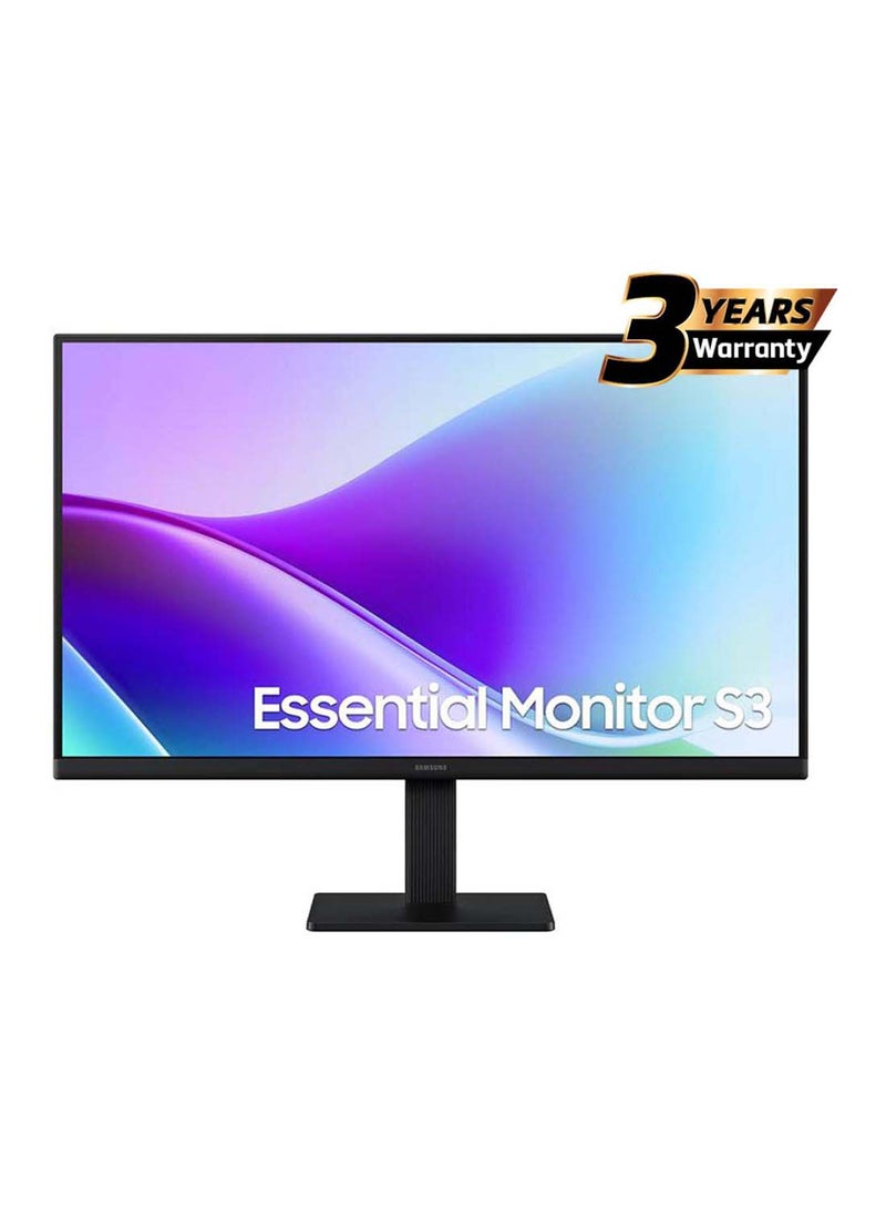 Samsung 27-Inch S3 Essential F320 Full-HD IPS Flat Monitor 120Hz, 5MS (GTG) Super Slim Design Eye Saver Mode & Less Screen Flickering Black  - Image 1