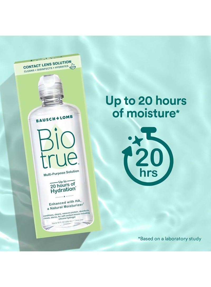 Bausch + Lomb Women's Bausch & Lomb Biotrue Multi-Purpose Contact Lens Solution – 10 fl oz (2 Pack) – Cleans, Disinfects, Removes Protein & Debris – Contact Lens Storage & Cleaning Solution with Lens Case - Image 3