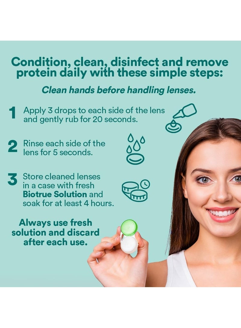 Bausch + Lomb Women's Bausch & Lomb Biotrue Multi-Purpose Contact Lens Solution – 10 fl oz (2 Pack) – Cleans, Disinfects, Removes Protein & Debris – Contact Lens Storage & Cleaning Solution with Lens Case - Image 5