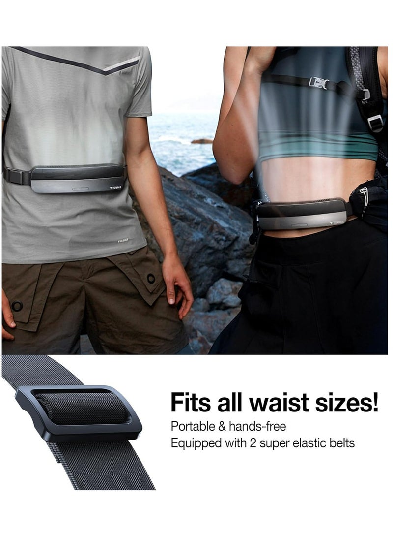 TORRAS 5000 mAh COOLiFY Zone Wearable Waist Belt Fan - Portable Personal Cooling Fan For Waist 15H Runtime In Single Charge - Moonlight Silver  - Image 5