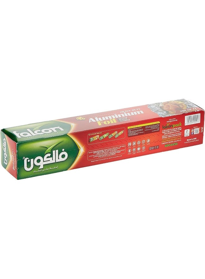 Falconpack Falcon Heavy Duty Aluminium Foil - 200 Sq. Ft. Silver - Image 2