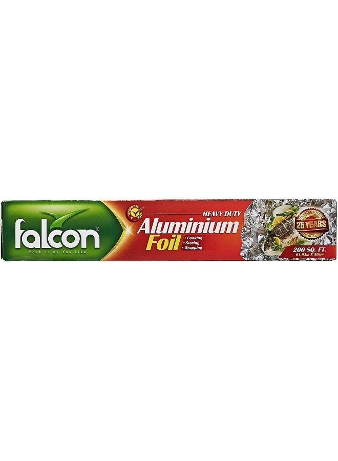 Falconpack Falcon Heavy Duty Aluminium Foil - 200 Sq. Ft. Silver - Image 3