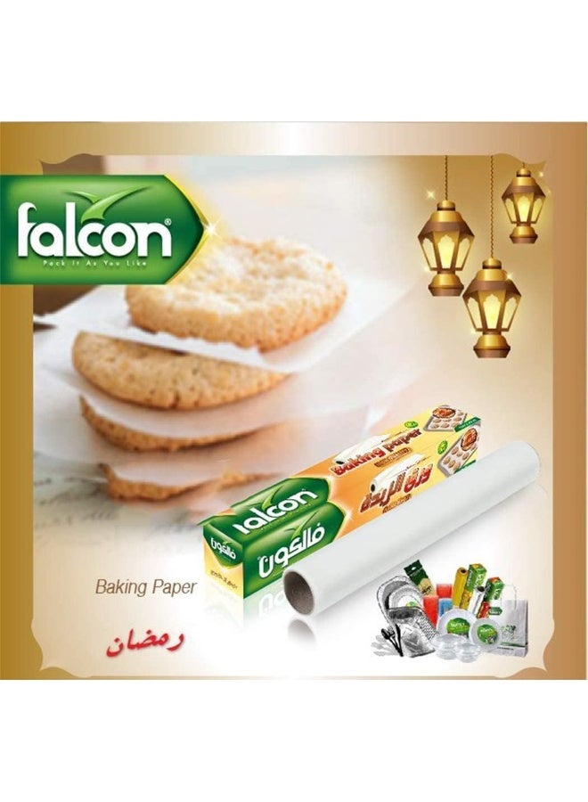 فالكون Baking Paper Roll (75m X 45cm) Brown / White - Image 3