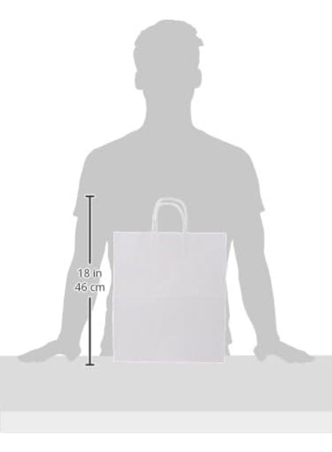 Falcon Pack Retail Shopping Bag, 35 cm x 30 cm x 18 cm Size, White White - Image 5