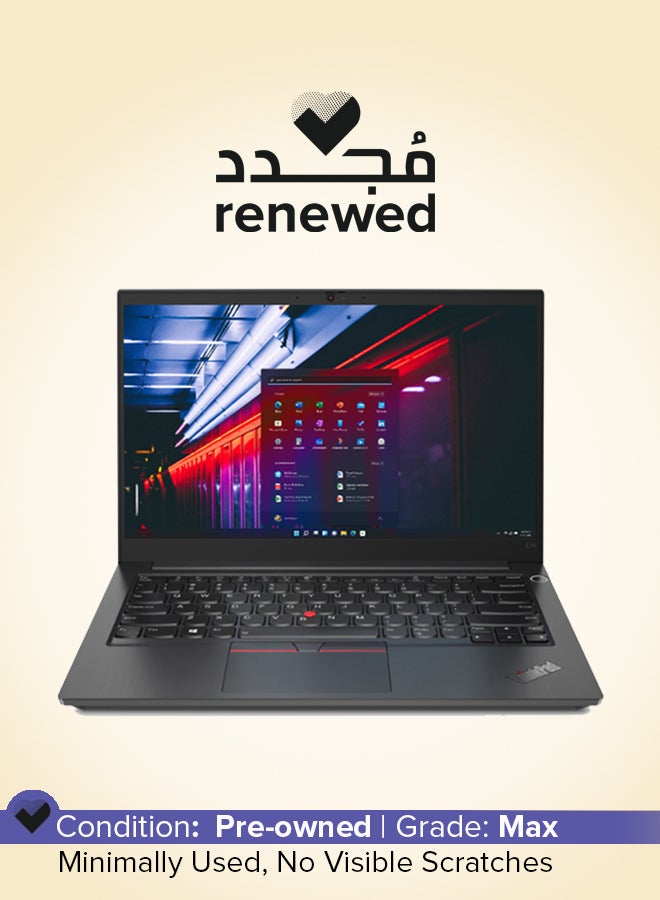 Renewed - Thinkpad E14 Laptop With 14-Inch Full HD Display, Core i5 Processor/10th Gen/Dual Core/8GB RAM/256GB SSD/Intel HD Graphics/Windows 10 English Black