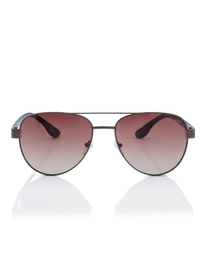 لي كوبر Polarized Sunglasses Gun Frame Gradient Brown Mirror Lens 60mm  - LC1201C03 - Image 1