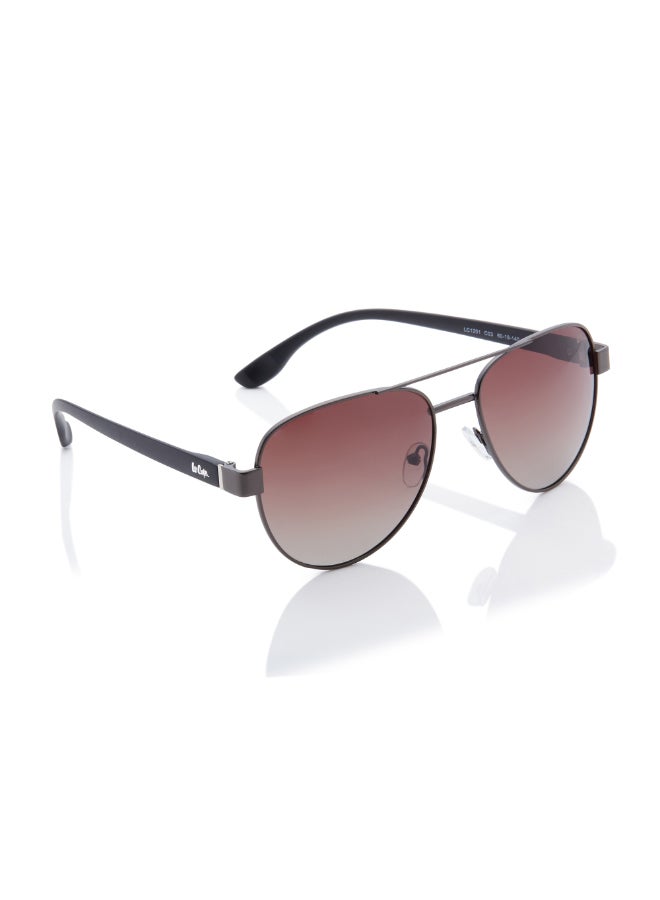 لي كوبر Polarized Sunglasses Gun Frame Gradient Brown Mirror Lens 60mm  - LC1201C03 - Image 4