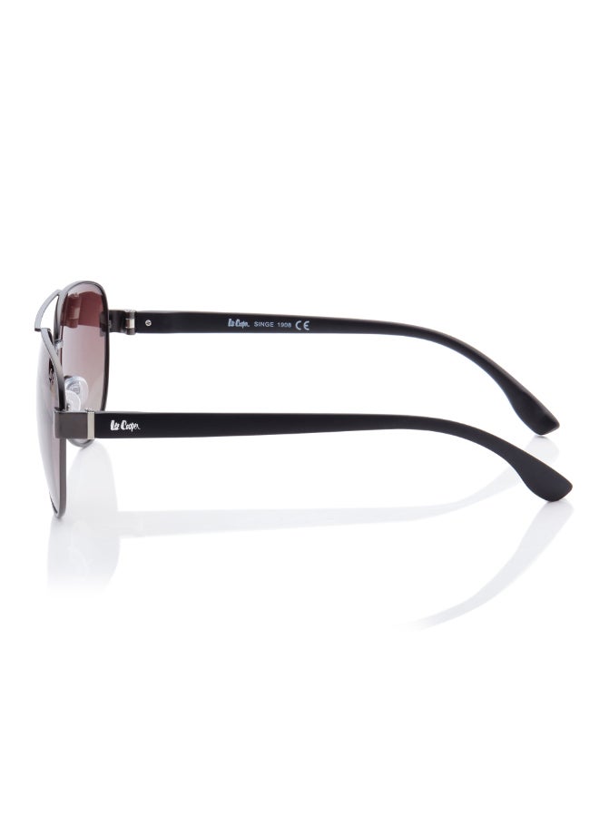 لي كوبر Polarized Sunglasses Gun Frame Gradient Brown Mirror Lens 60mm  - LC1201C03 - Image 3