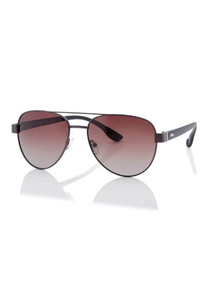 لي كوبر Polarized Sunglasses Gun Frame Gradient Brown Mirror Lens 60mm  - LC1201C03 - Image 2