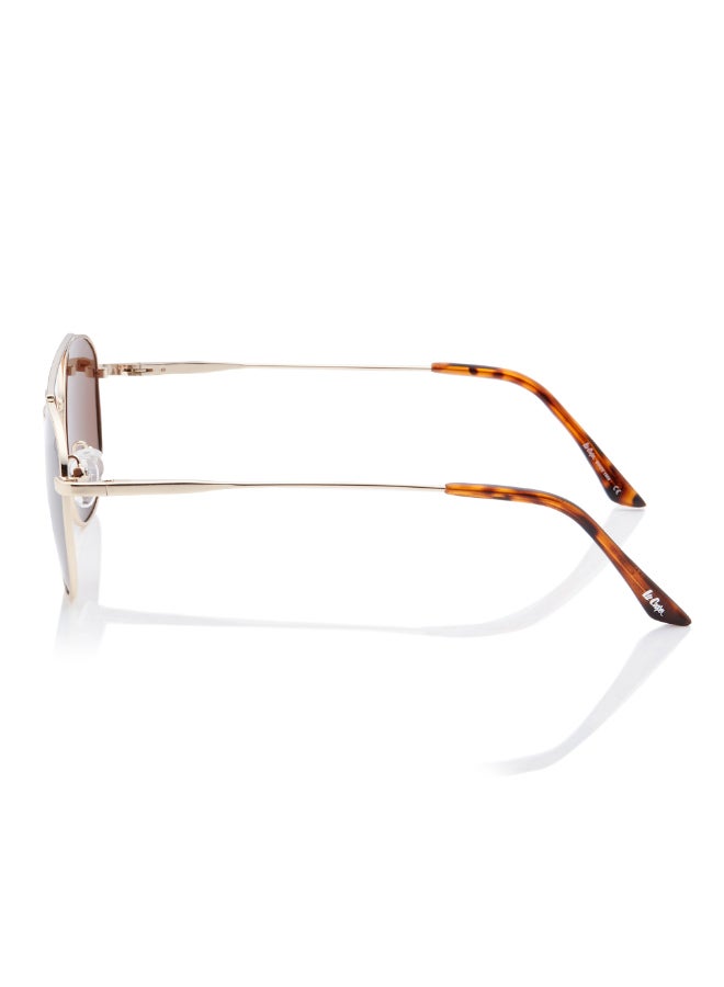 لي كوبر Polarized Sunglasses Gold Frame Brown Mirror Lens 54mm  - LC1204C01 - Image 3